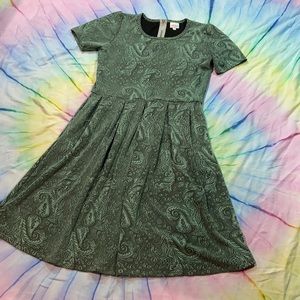 LulaRoe Amelia Pleated Dress Sage Green XL